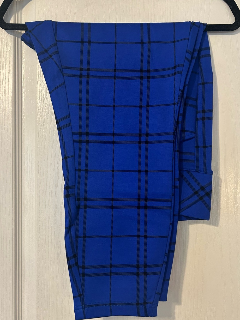 Torrid Blue Plaid Studio Leggings Pants Bottoms - Picture 3 of 3